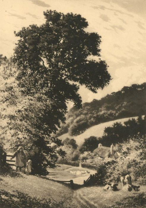 Joseph Kirkpatrick (1872-1936) - Early 20th Century Aquatint, On Bredon Hill
