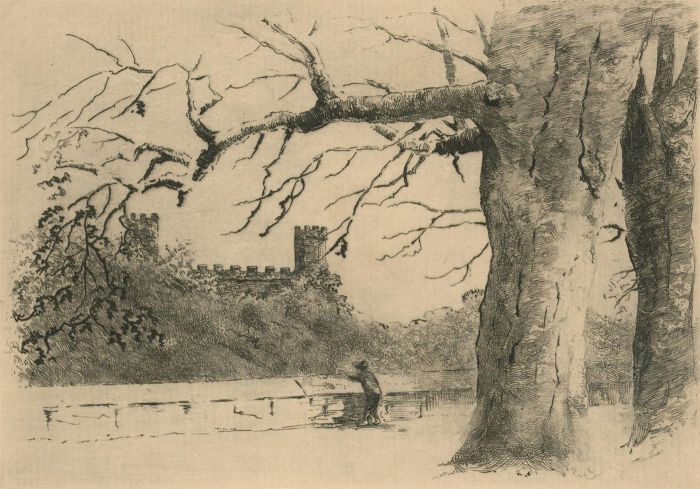 W.P. Hopson - 1910 Etching, Looking Out
