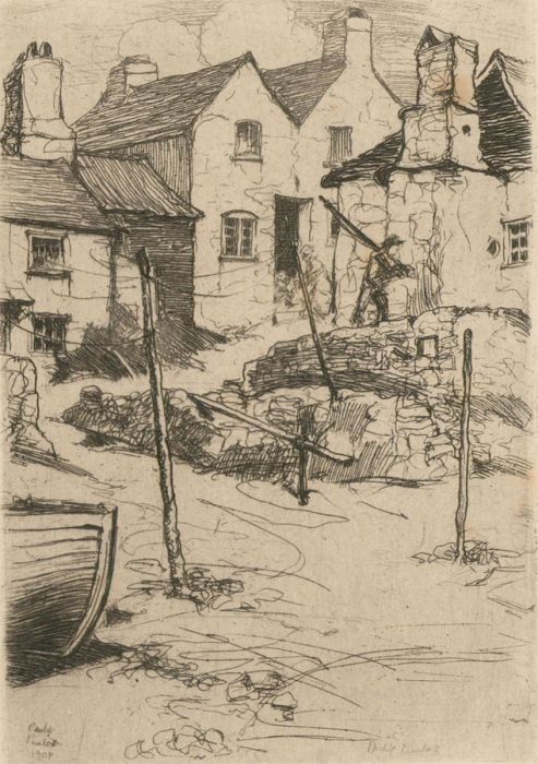 Philip Pimlott ARE (1871-1960) - 1901 Etching, Going Fishing