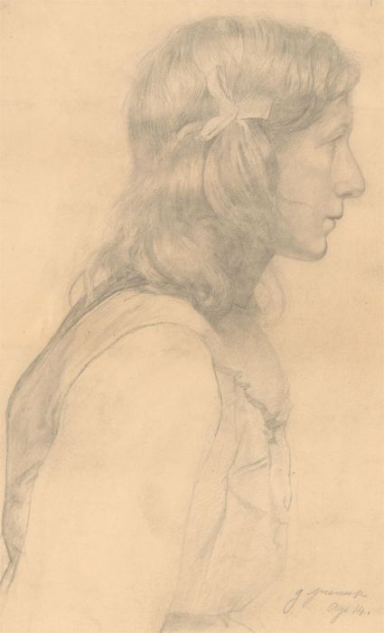 Joseph Greenup RI RBA (1891-1946) - Graphite Drawing, Head of a Girl, Age 14