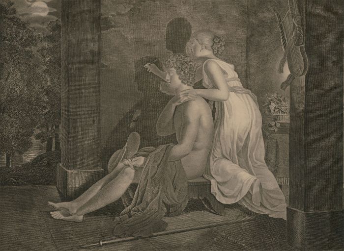 Early 20th Century Stipple Engraving - Kora of Sicyon