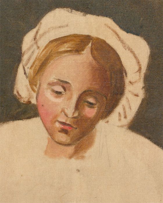 Van Weyenbergh Family Portfolio - Early 20th Century Oil, Female Head