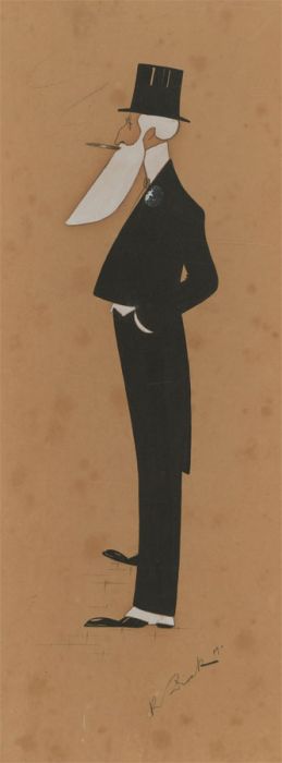 Van Weyenbergh Family Portfolio - 1909 Pen and Ink Drawing, King Leopald II