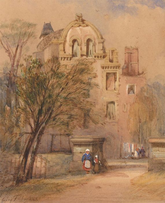 Manner of Copley Fielding (1787-1855) - 1842 Watercolour, A French Chatau