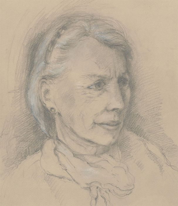Allan Dorian Clark (b.1947) - A Pair of 2008 Graphite Drawings - Anita