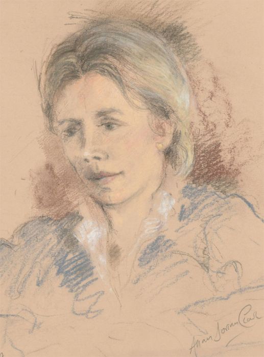 Allan Dorian Clark (b.1947) - 1987 Pastel, Young Woman