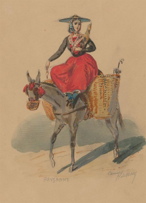 Early 20th Century Watercolour - Study of a Peasant