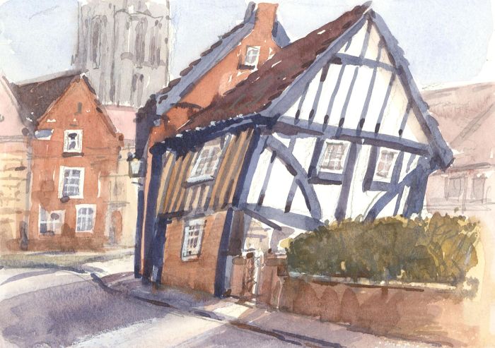 Clifford H. Thompson (1926-2017) - Set of Three 2006 Watercolour, Tudor Houses