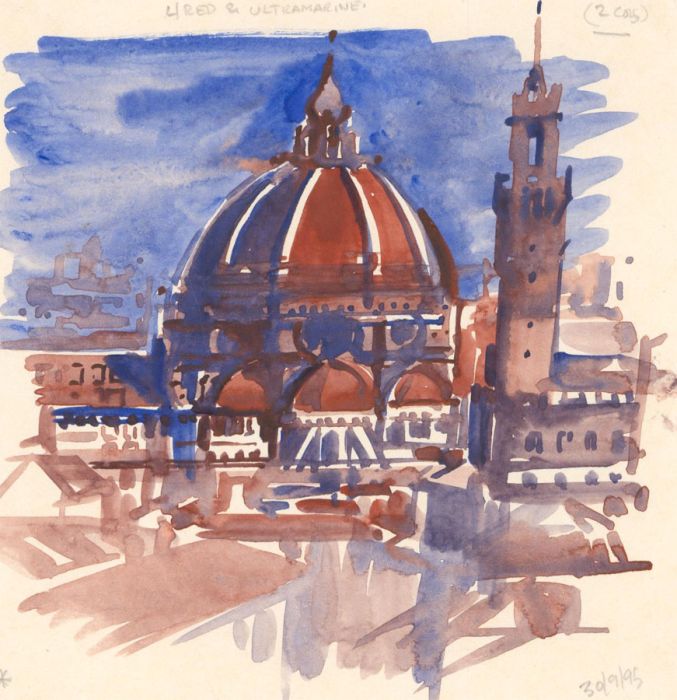 Clifford H. Thompson (1926-2017) - Set of Two 1995 Watercolours, Florence