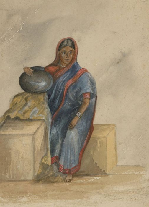 1882 Watercolour - Portrait of an Indian Lady