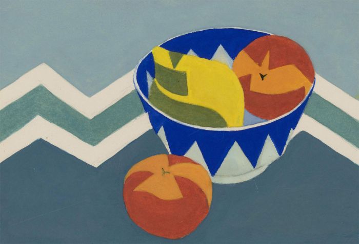 Audrey Reddy - Contemporary Gouache, Geometric Still Life