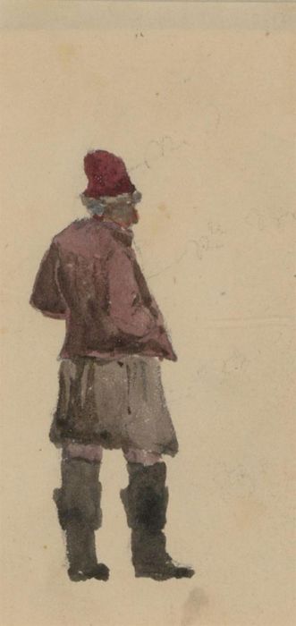 Set of Four Early 20th Century Graphite Drawings - Male Figures
