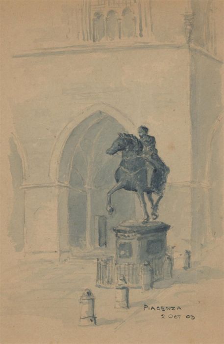 1903 Watercolour - Piacenza, Northern Italy