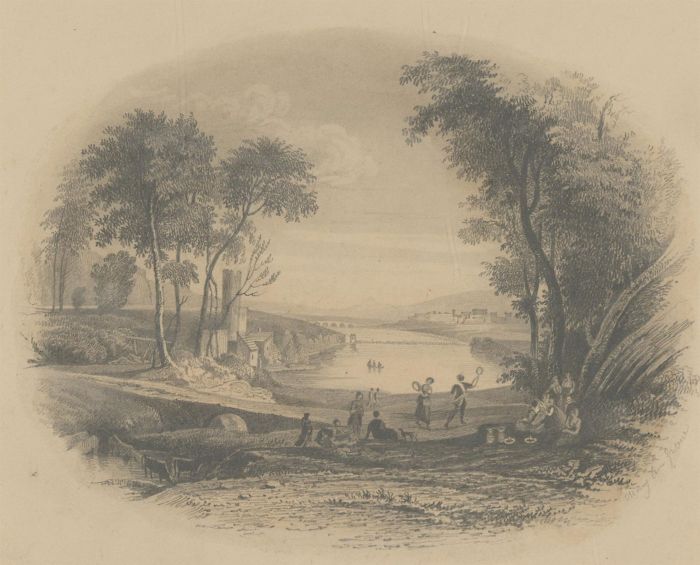 After Claude Lorrain - 19th Century Graphite, The Marriage of Isaac & Rebecca