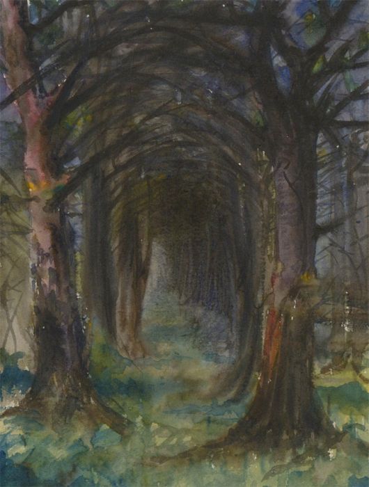 Orlando Greenwood RBA (1892-1989) - Early 20th Century Watercolour, Tree Tunnel
