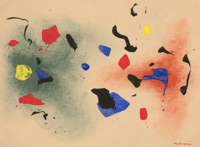 Luigi Montanarini (1906-1998) - Signed Mid 20th Century Tempera, Abstract VI
