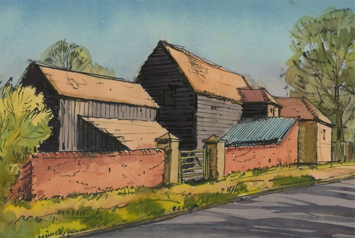 Clifford H. Thompson (1926-2017) - 20th Century Watercolour, The Thatched Barn