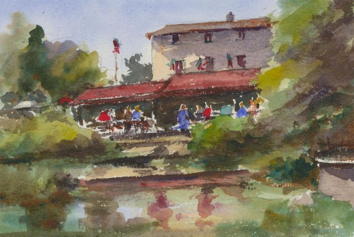 John A. Case - 20th Century Watercolour, Summer Landscapes