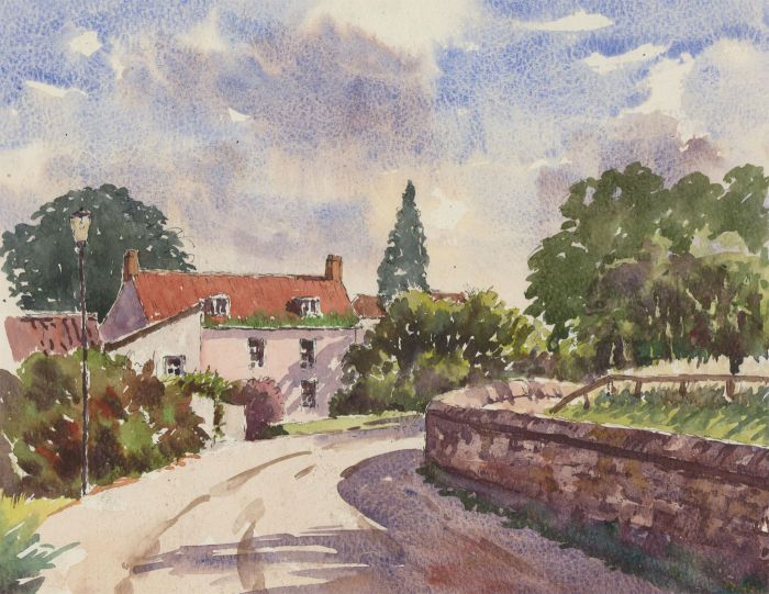 John A. Case - 20th Century Watercolour, English Street Scene