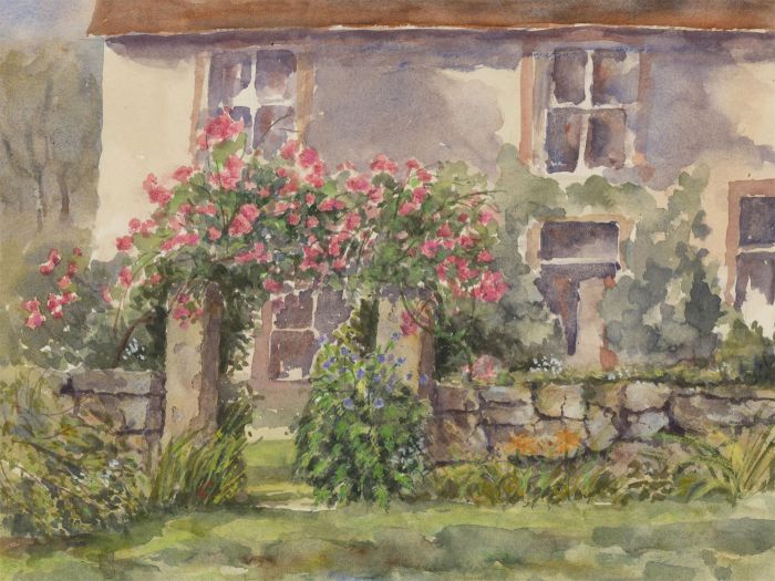 John A. Case - Set of Four Contemporary Watercolour, Cottage Gardens