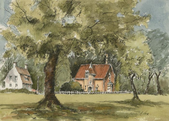 John A. Case - Contemporary Watercolour, The Rural Garden