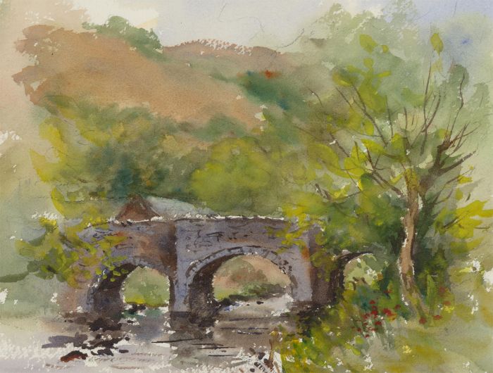 John A. Case - Set of Three Contemporary Watercolours, The Country Walk