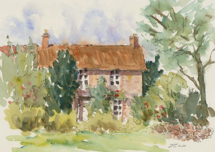 John A. Case - Set of Four Contemporary Watercolours, Cottage Garden Studies