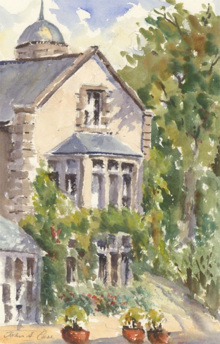 John A. Case - Signed Contemporary Watercolour, Sunny Street Scene