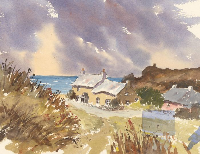 John A. Case - Double Sided Contemporary Watercolour Studies, Ambient Seascapes