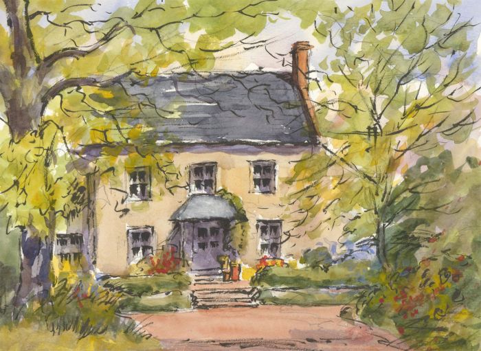 John A. Case - Set of Four Contemporary Watercolours, English Cottages