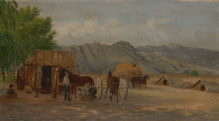 Late 19th Century Oil - American Farm Landscape 