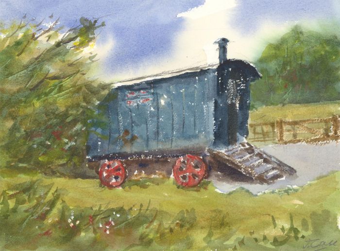 John A. Case - A Pair of Contemporary Watercolours, Shepherd's Hut