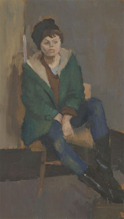 John Cherrington (1931-2015) - 20th Century Oil, Pensive Female