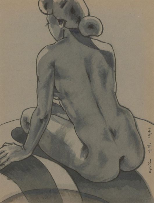 Albert Wainwright (1898-1943) - Mid 20th Century Pen and Ink Drawing, Nude I