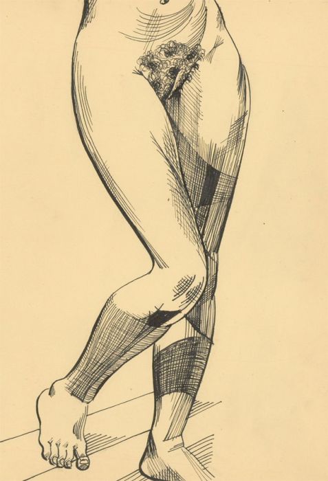 Albert Wainwright (1898-1943) - Mid 20th Century Pen Drawing, Nude I