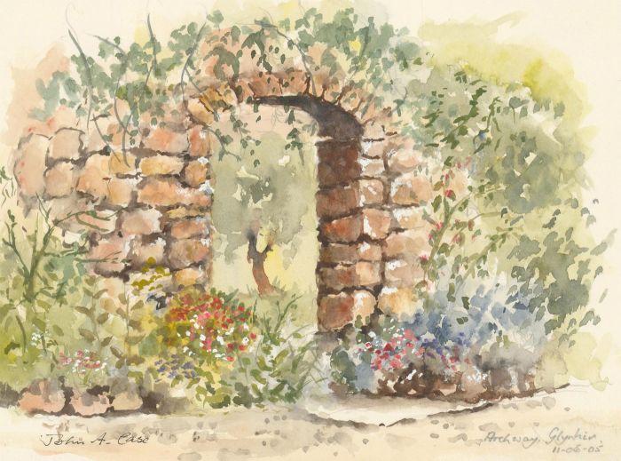 John A. Case - Set of Two 2005 Watercolours, Glynhir Cottage