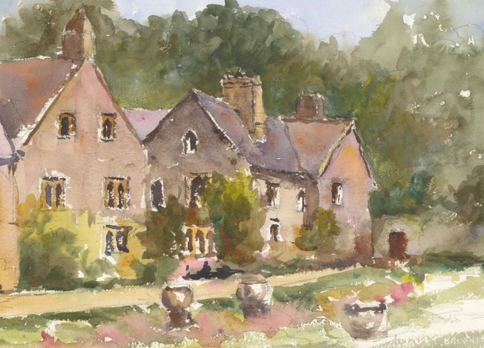 John A. Case - Contemporary Watercolour, Country Estate