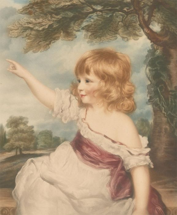 Sydney E. Wilson after Joshua Reynolds - 1910 Mezzotint, Master Hare