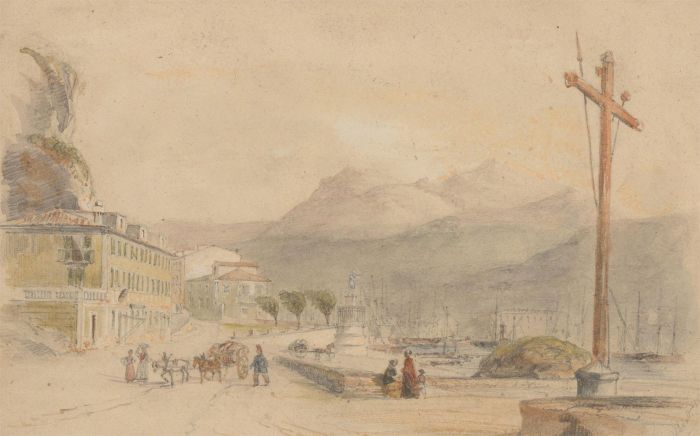 Albert Varley (1804-1876) - Signed Watercolour, The Docklands