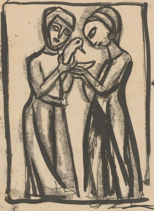 Zygmunt Turkiewicz (1913-1973)  - Mid 20th Century India Ink, The Dove