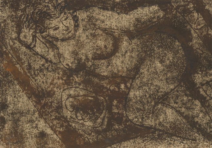 Zygmunt Turkiewicz (1913-1973)  - Mid 20th Century Monotype, Nude with Fruit