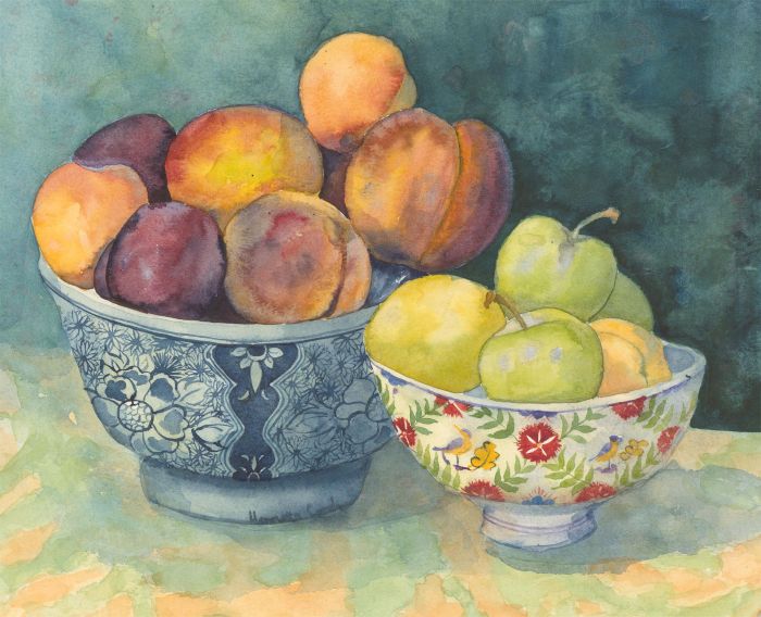 Audrey Reddy - Contemporary Watercolour, Still Life Fruit Bowls
