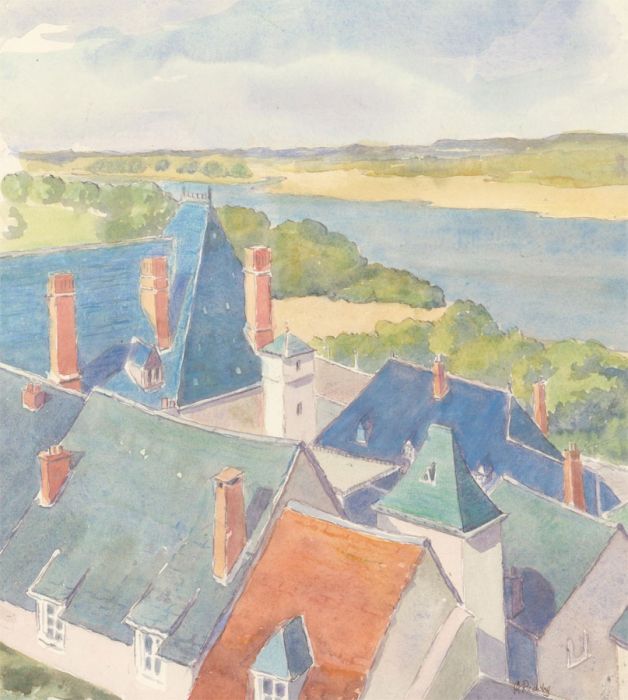 Audrey Reddy - Contemporary Watercolour, French River Town