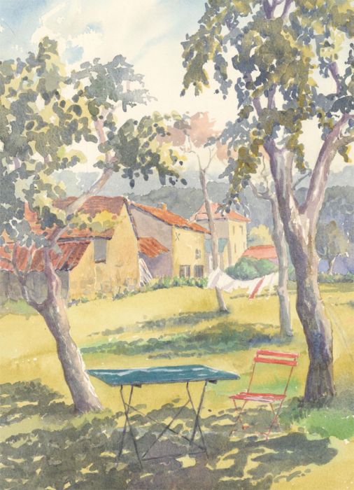 Audrey Reddy - Contemporary Watercolour, Orchard Garden