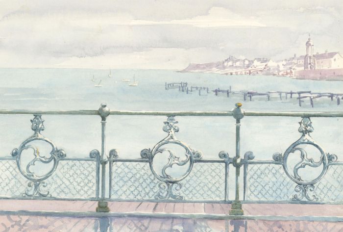 Audrey Reddy - Contemporary Watercolour, View from the Pier