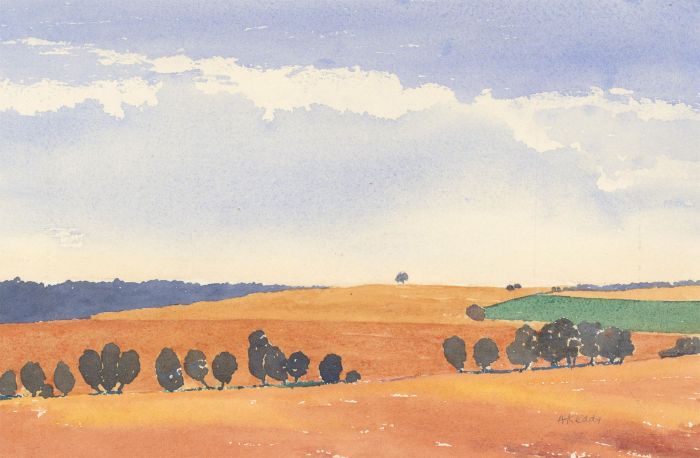 Audrey Reddy - Contemporary Watercolour, Golden Fields