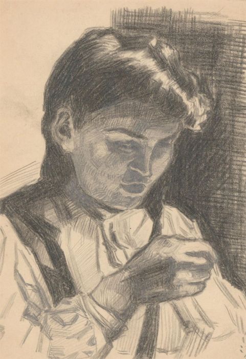 Russian School - Three 1957 Graphite Drawings - Figurative Studies