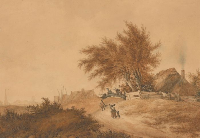 JOB (1858-1931) after Hobbema - 19th Century Watercolour, Country Road