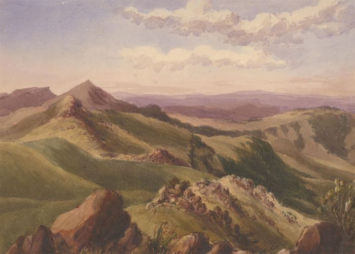 1853 Watercolour - South African Mountains
