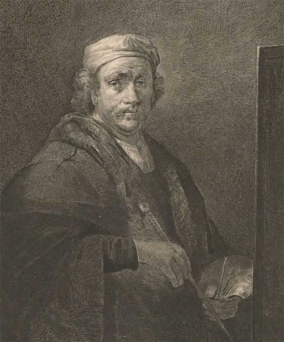 Johannes de Frey (1770-1834) - Fine 19th Century Etching, Portrait of Rembrandt